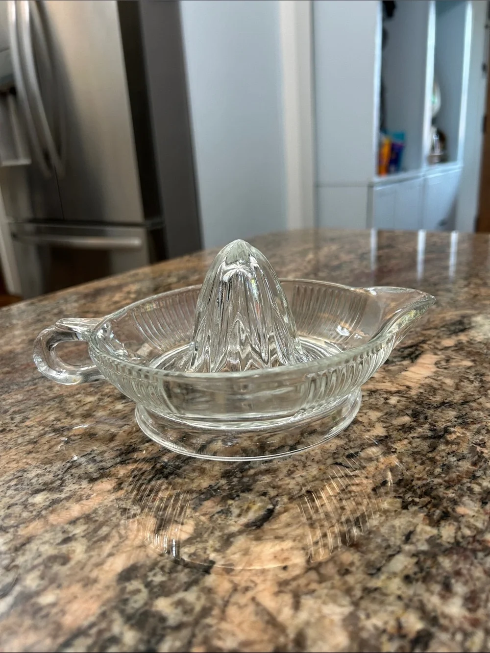 Vintage Clear Glass Handheld Citrus Juicer - Classic Reamer